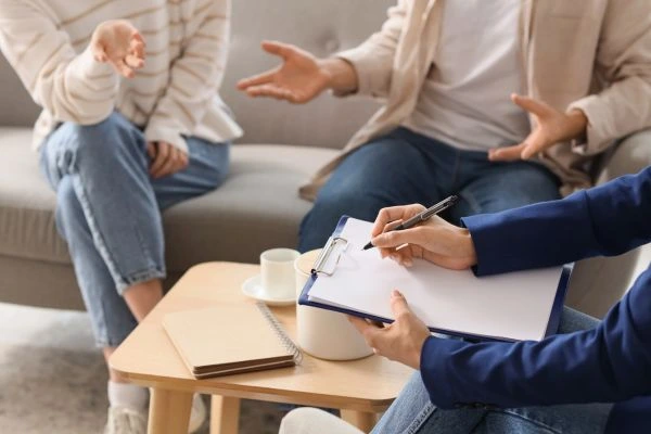 Image of divorce mediation West Yorkshire in progress.